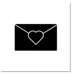 Romantic Letter Glyph Icon