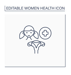 Adolescent Gynecology Line Icon