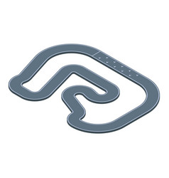 Auto Circuit Icon Isometric Car Racetrack