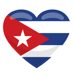 Cuba Heart Flag