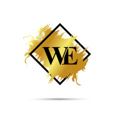 Gold We Logo Symbol Art Design