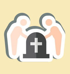 Sticker Funeral Related To Seath Symbol Simple