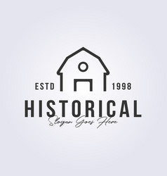 Historical Barn Logo Vintage Symbol Icon