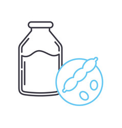 Soy Milk Line Icon Outline Symbol