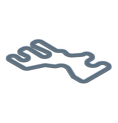 Sport Racetrack Icon Isometric Car Race