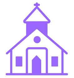 Church Building Purple Line Icon Design Usa