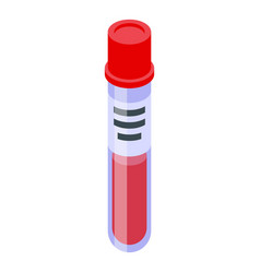 Blood Test Tube Icon Isometric Lab Medical