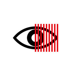 Laser Eye Correction Logo Minimal Style Graphic