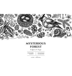 Mysterious Forest Hand Drawn Design