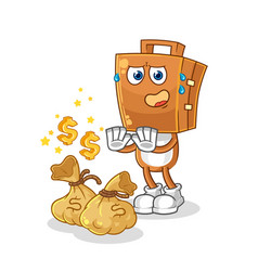 Suitcase Head Refuse Money Character