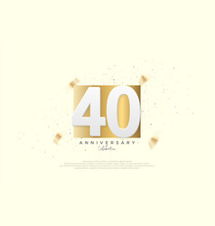 40th Anniversary Celebration With Numbers On