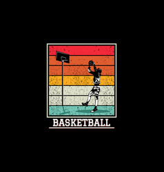 Basketball Retro Design Landscape