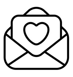 Love Latter Mail Simple Line Icon