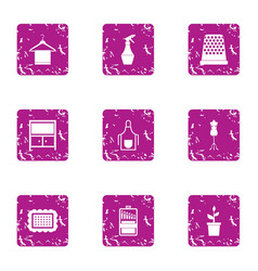 Speakeasy Icons Set Grunge Style