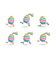 Stripe Easter Eggs Run Set