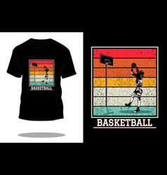 Basketball Retro T Shirt Design