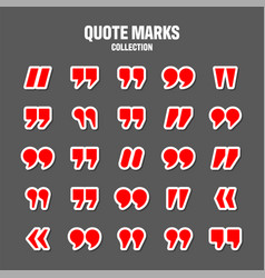 Quotation Marks Collection Red Quotes Icon