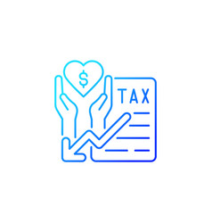 Tax Reduction For Charity Gradient Linear Icon