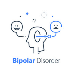 Bipolar disorder mood swing psychological Vector Image