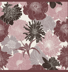 Seamless Pattern With Many Kind Of Flowers