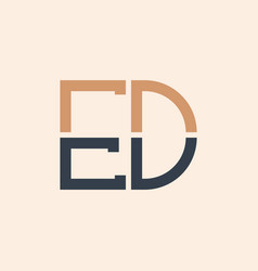 Modern Ed Letter Logo Design Creative