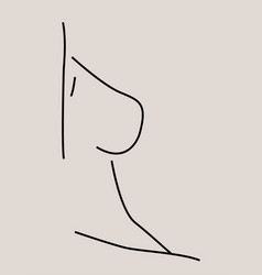 Woman Breast Line Art