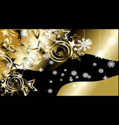 Luxury Golden Xmas Background Postal Card