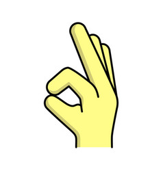 Ok Finger Icon Design Template