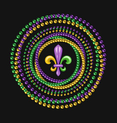 Round Carnival Mardi Gras Pattern