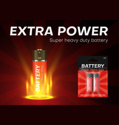 Aa Batteries Extra Power Promo Advertising Banner