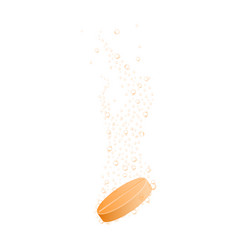 Effervescent Soluble Orange Tablet With Fizzing