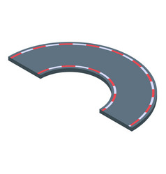 Racetrack Icon Isometric Car Track