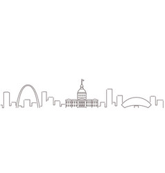 Saint Louis Dark Line Simple Minimalist Skyline