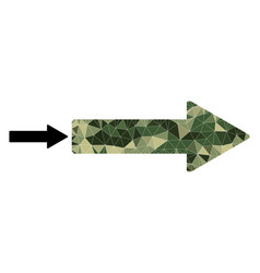 Triangle Mosaic Right Arrow Icon In Camouflage