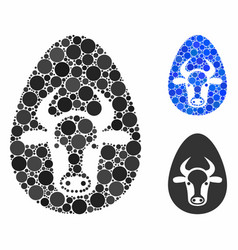 Cow Egg Mosaic Icon Spheric Items