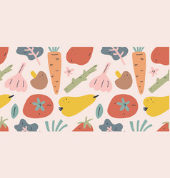 Fruit And Vegetable Pattern Seamless