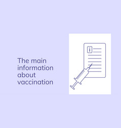 Stylish Vaccination Banner On Purple Background