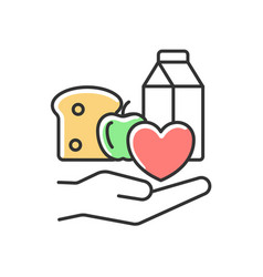 Food Donation Rgb Color Icon