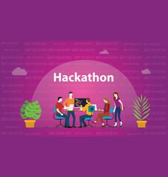 Hackathon Technology Concept With Team Working