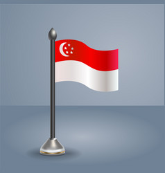 State Table Flag Of Singapore