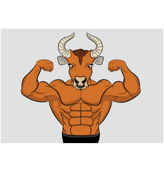 Strong Bull With Big Biceps