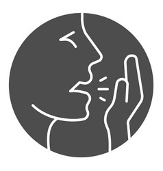 Cover Your Hand When Coughing Solid Icon Hygiene