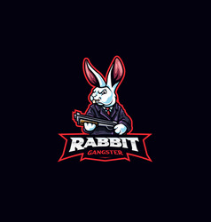 Rabbit Gangster Mascot Logo Design