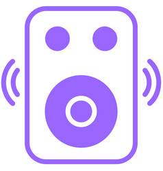 Speaker Woofer Purple Line Icon Design Usa