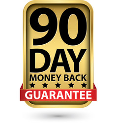 90 Day Money Back Guarantee Golden Sign