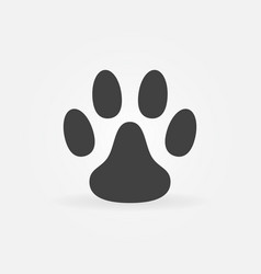 Dog Paw Footprint Concept Solid Icon