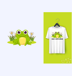 Frog Artwork For Sticker On T-shirt Mockup