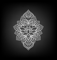 Beautiful Lotus Mandala Art In Zen Boho Style