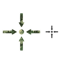 Triangle Mosaic Meeting Point Arrows Icon In Camo