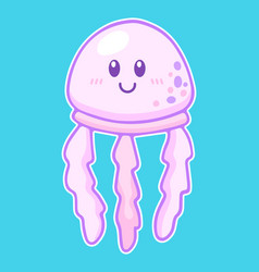 Cartoon Jellyfish Marine Life Design